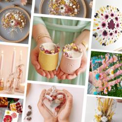 DIY : 12 idées de bricolages enfants avec des fleurs séchées
