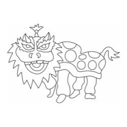 Un dragon du Nouvel An Chinois à télécharger et à imprimer gratuitement pour les enfants !