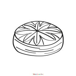 Coloriage d'une galette pour l'épiphanie à imprimer