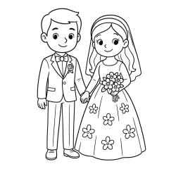 Besoin d'un coloriage mariage ?? Imprimez gratuitement nos dessins ?sur le thème du mariage pour un moment créatif et amusant.?