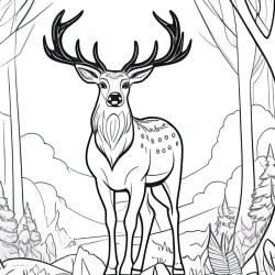 Dessin des animaux vivant dans la forêt et la campagne à imprimer pour le coloriage. Coloriages à imprimer pour mieux connaître les animaux de la forêt et de la campagne. Coloriage à imprimer des anim
