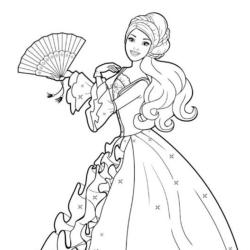 Coloriage barbie à imprimer