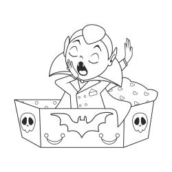 Un coloraige de vampire à imprimer avec Tête à modeler