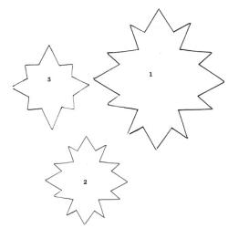 Modèles d'étoiles à imprimer pour réaliser le motif central du diadème de princesse