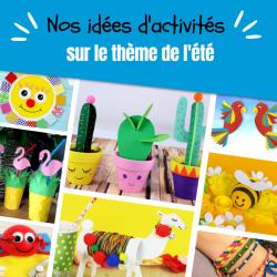 Des tas de bricolages à faire pour s'amuser et apprendre sur le thème de l'été et des saisons. Retrouvez toutes nos idées d'activités manuelles pour les enfants à faire cet été et pendant les grandes