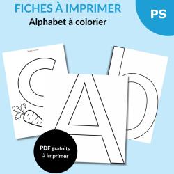 Coloriage de lettre, lettre de l'alphabet à colorier