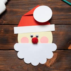 La jolie carte Père Noël en papier