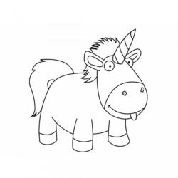 ? Coloriage de la licorne d'Agnes à imprimer gratuitement ✅avec Tête à modeler