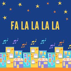 Chanson : Fa la la la la pour chanter avec les enfants. Paroles avec version pour carnet de chants.
