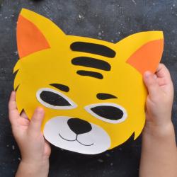 Masque de chat bleu