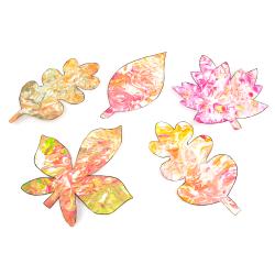 Feuilles d'automne marbrées - Mousse à raser