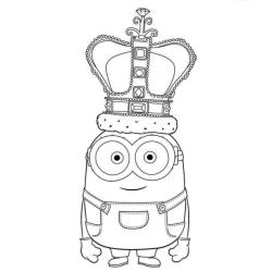 ? Coloriage d'un minion anglais à imprimer ✅avec Tête à modeler