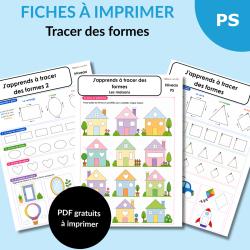 Fiches de graphisme décoratif maternelle : formes et motifs à imprimer