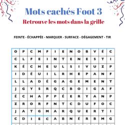 Foot : mots cachés grille 3