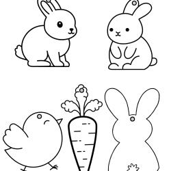 Formes de Pâques à colorier pour guirlande