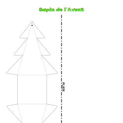 Le gabarit du petit sapin de Noël en papier à télécharge et à imprimer gratuitement