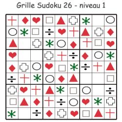 Grille 26 de Sudoku maternelle. Sudoku pour la maternelle. cette grille de sudoku est à compléter en collant les visuels de fruits et légumes. Grille de sudoku 20 à compléter en collant les vignettes