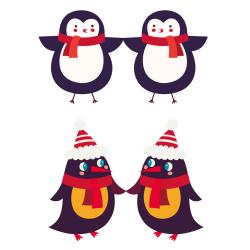 Image de pingouin de Noël à imprimer en planche pour les enfants - A utiliser pour les activités de Noël