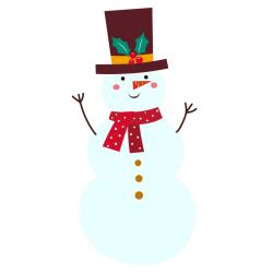 Image de Noël : bonhomme de neige de Noël. Imprimez et découpez ces bonhommes de neige afin de les utiliser dans les activités de Noël avec les enfants.