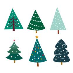 Image de Noel gratuite : Les enfants adorent les images de Noel, voici de grandes images de sapin de Noel à imprimer pour le découpage et le bricolage.