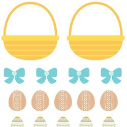 Image Paques a imprimer : Des paniers de Pâques à imprimer et à assembler afin de les remplir.
