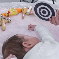 Des images contrastées en noir et blanc d'inspiration Montessori