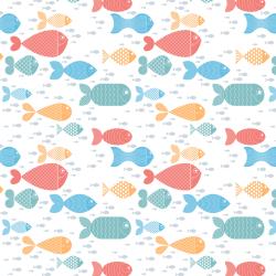 Couverture de carnet à imprimer gratuitement avec des motifs de poissons pour personnaliser les carnets et cahiers. Une manière de ne jamais se lasser de ses cahiers et carnets.