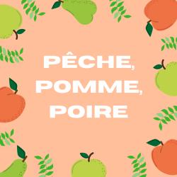 Pomme, poire pêche abricot