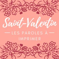 Imprimer la poésie "SAINT VALENTIN"  Une poésie acrostiche et devinette