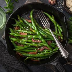 Imprimer la recette de la salade de haricots verts. Une recette illustrée simple à réaliser