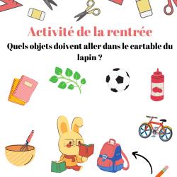 Activité sur la rentrée scolaire