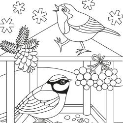 Coloriage d'un gros oiseau
