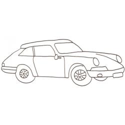 Coloriage voiture sportive : un cabriolet