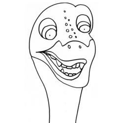 Imprimer le modèle de dinosaure pour un collage. Un coloriage de dinosaure