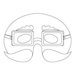 Imprimer le modèle du masque de monsieur moustachu pour le déguisement des enfants