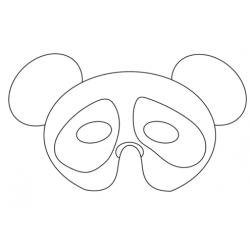 Imprimer le modèle du masque de panda pour le déguisement des enfants , masque à colorier et à découper