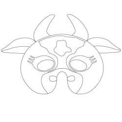 Imprimer le modèle du masque de vache pour le déguisement des enfants , masque à découper et à colorier avec un modèle