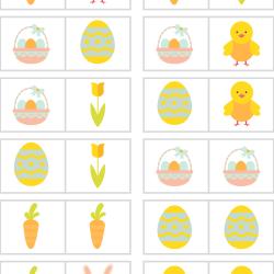 Imprimer les motifs pour dominos de Pâques page2. Vous pourrez ainsi jouer aux domino à Pâques en famille