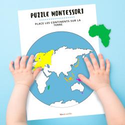 Un puzzle planisphère à imprimer gratuitement