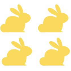 Imprimer les lapins jaunes de Pâques, une image à imprimer pour les activités et bricolages de Pâques