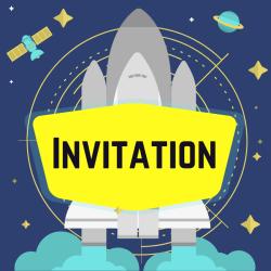 Imprimez votre invitation pour pouvoir inviter tout le monde au meilleur anniversaire de l'espace de l'univers. Il suffira de l'imprimer sur une feuille A4 et de la monter afin de pouvoir la glisser d