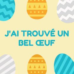 Poésie "J'ai trouvé un bel oeuf" pour lire avec les enfants. Texte version à colorier.