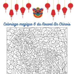 Jeu de coloriage numéroté: colorier les zones numérotées, en respectant la couleur attribuée à chaque chiffre. Mais attention ce sont des chiffres romains, une bonne faà&szli