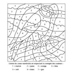 Jeu de coloriage numéroté : l'hiver