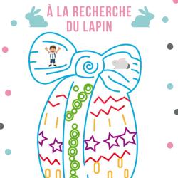 Jeu de labyrinthe gratuit à imprimer - Aliette veut rejoindre le lapin de Pà¢ques , pour cela elle doit traverser le labyrinthe en forme d'oeuf de Pà¢ques