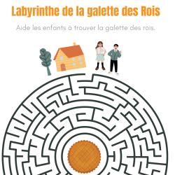 Jeu de labyrinthe à imprimer gratuitement : retrouvons la galette. Comme son nom l'indique, le but du jeu sera de retrouver son chemin à travers un labyrinthe pour trouver la galette des rois. Ce jeu 