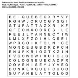 Un jeu de mots mêlés à imprimer sur le thème du carnaval copie
