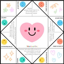 Imprimez gratuitement la cocotte des émotions. Une activité calme à mettre en place lorsque votre enfant ressent une émotion trop forte. Cette cocotte fonctionne comme une cocotte normale mais elle pr