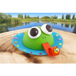 La grenouille sort de l'eau