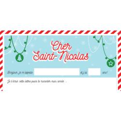 Une jolie lettre à télécharger et à imprimer pour l'envoyer à Saint Nicolas